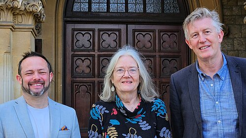Cllrs Gary Malcolm and Jonathan Oxley with Clare Welsby from the Save Ealing Children's Centres Group.