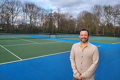 Cllr Gary Malcolm tennis courts