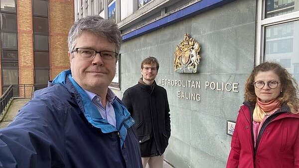 Lib Dems outside Ealing Police station