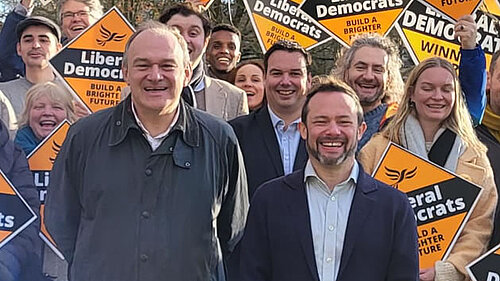 Sir Ed Davey MP with Cllr Gary Malcolm, Leader of the Ealing Lib Dems