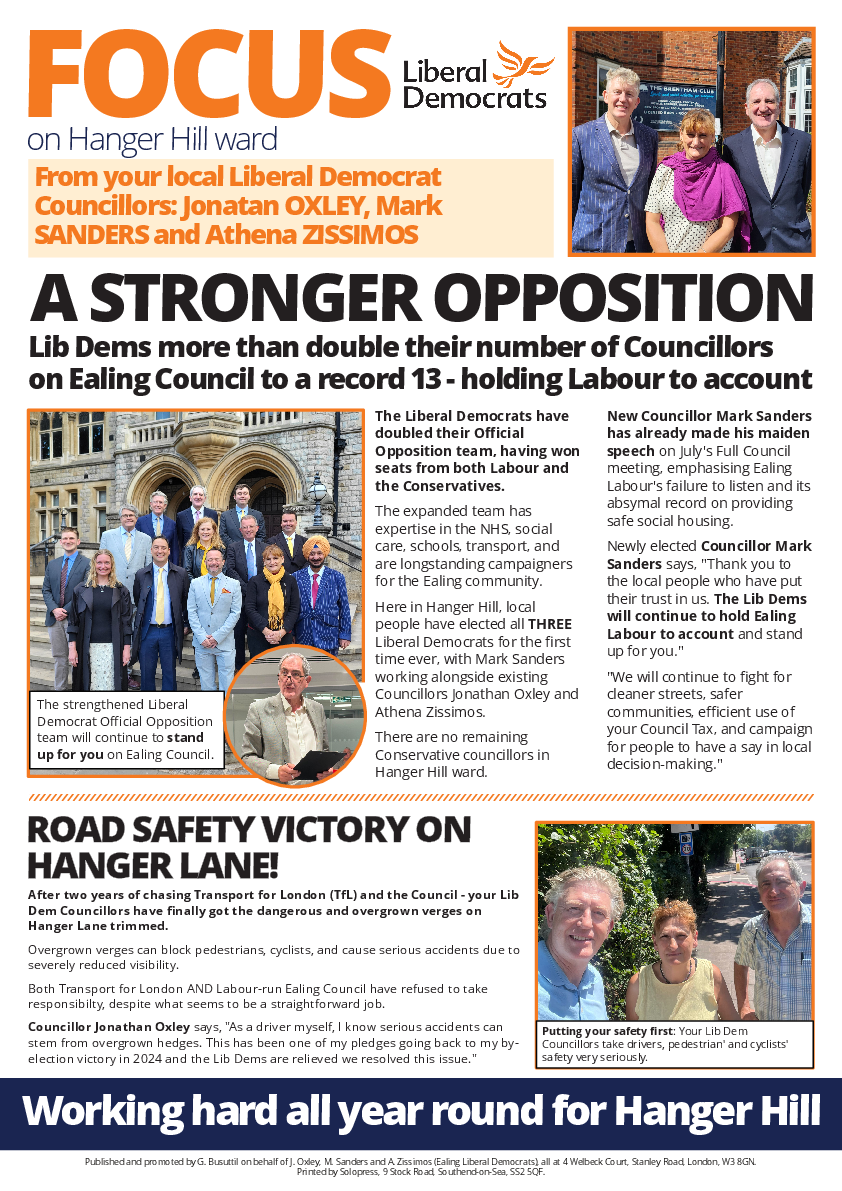 Hanger Hill - July 2026 Focus Newsletter